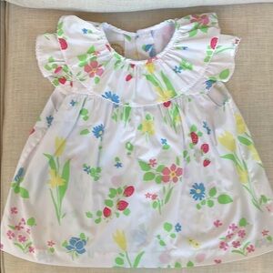 The Beaufort Bonnet Company Floral Kids Top - White with Multicolor Print